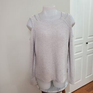 Hollister Cold Shoulder Sweater M-L Oatmeal Color